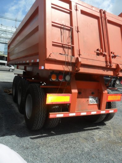 Bán Sơ mi rơ moóc Ben Mingwel thùng tải tự đổ,  tải trọng 30,5 tấn (3 trục- 1 giò rút)