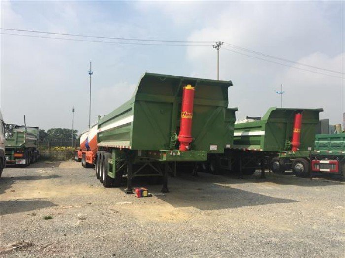 Bán Sơ mi rơ moóc Ben Mingwel thùng tải tự đổ,  tải trọng 30,5 tấn (3 trục- 1 giò rút)