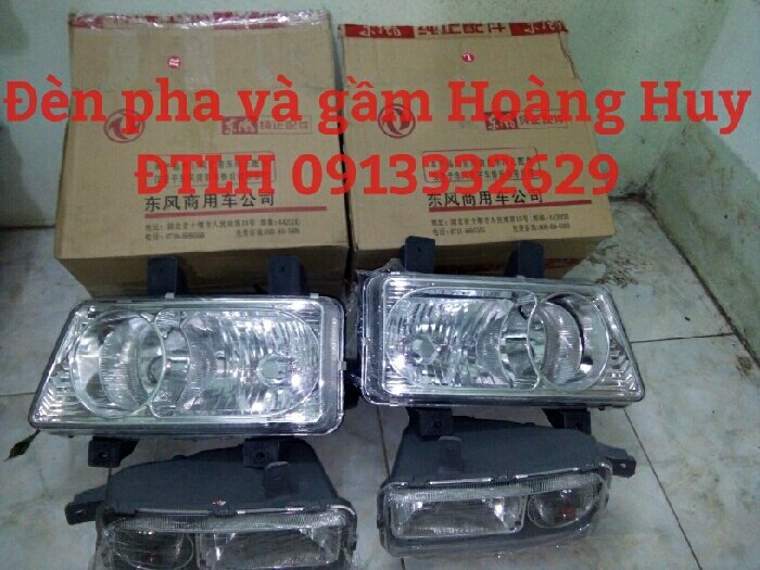 Đèn pha và đèn gầm xe hoàng huy 8 tấn