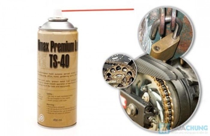 Chai xịt vệ sinh sên, bôi trơn, chống rỉ đa năng TS-40T S40 450ml MSN388134 2