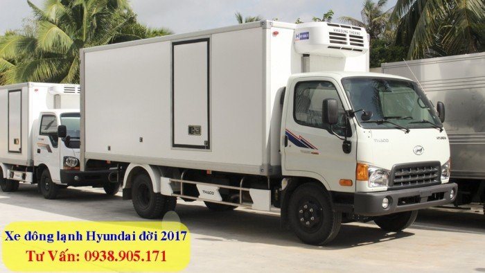 Xe tải đông lạnh Hyundai tải trọng 6 tấn và 5 tấn, đời mới 2017. Có hỗ trợ trả góp, ra số toàn quốc, giao xe tại nhà