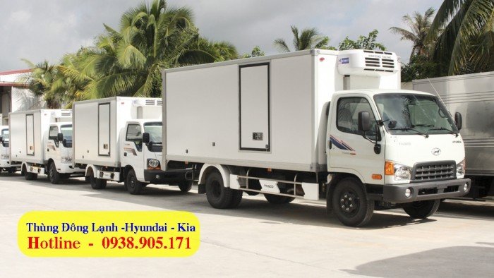 Xe tải đông lạnh Hyundai tải trọng 6 tấn và 5 tấn, đời mới 2017. Có hỗ trợ trả góp, ra số toàn quốc, giao xe tại nhà