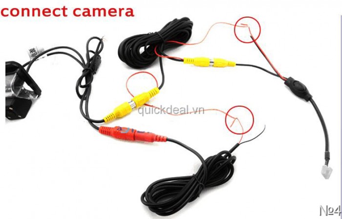 BỘ CHIA 4 CAMERA RA 1 MÀN HÌNH Ô TÔ 360 độ