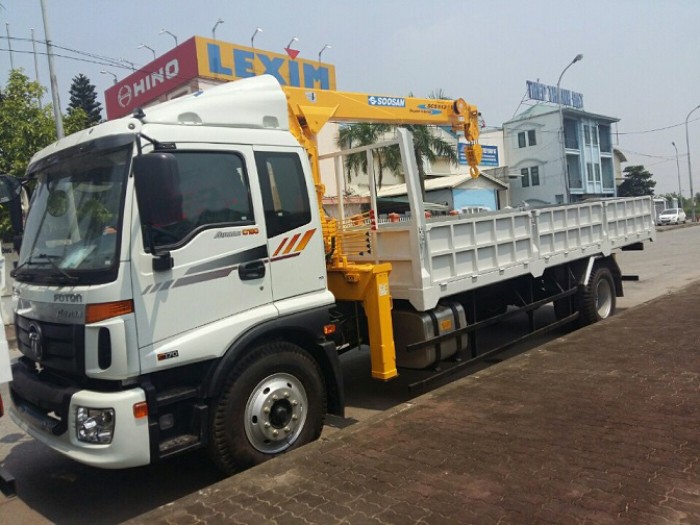 Xe tải Thaco C160 gắn cẩu SOOSAN 5 tấn 3 đốt