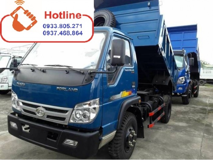Xe Ben Trường Hải 5 Tấn, Xe Ben 4 Khối, 5 Khối. Xe Ben Thaco Forland Fld490C 4.99 Tấn. Giá Ưu Đãi Ở Hcm Và Long An