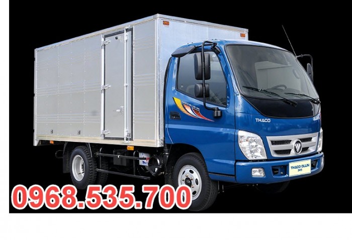 Bán xe tải Thaco Oliin 345 mới, 2,4 tấn thùng kín