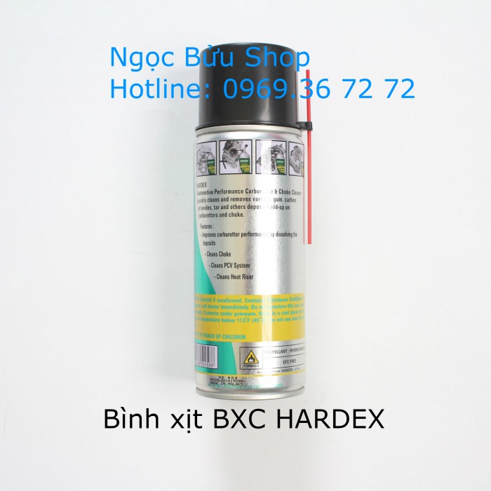 HARDEX- Carburetor-Choke Cleaner Bình xịt vệ sinh bình xăng con