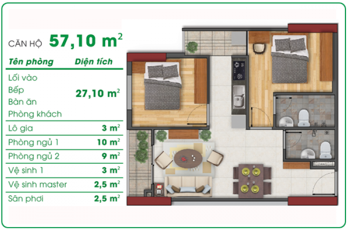 Xuất ngoại,bán gấp căn hộ Asa Light 57m2,2PN,2WC giá 1.15 tỷ cách Q1 2km.