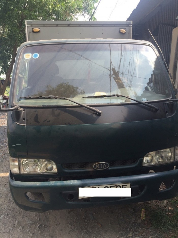 Kia k3000s xe thùng kín, đời 2009, xe màu xanh.
