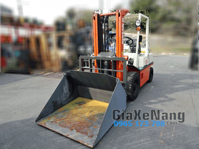 Xe nâng hàng động cơ xăng, NISSAN NH02M25, Xe nâng gàu xúc lật 2500kg