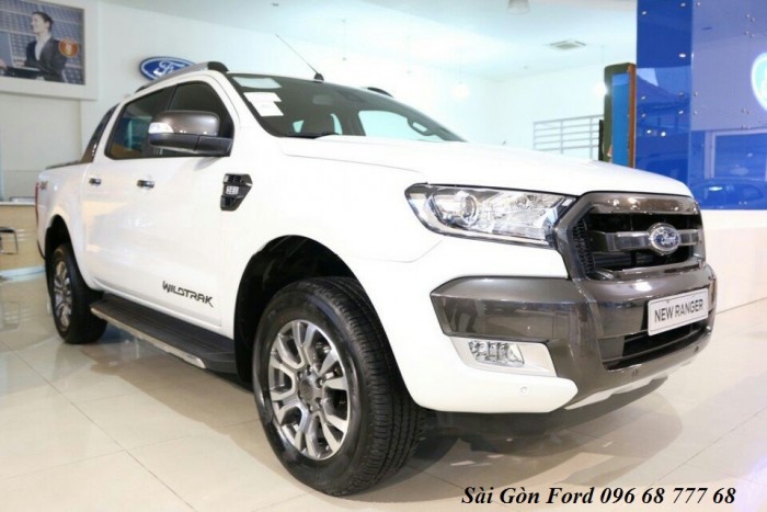 Khuyến Mãi Mua Ford Ranger Wildtrak 2.0 L, Số Tự Động, Màu Trắng Ngọc Trinh. Hỗ Trợ Vay 85%, Xe Giao Ngay