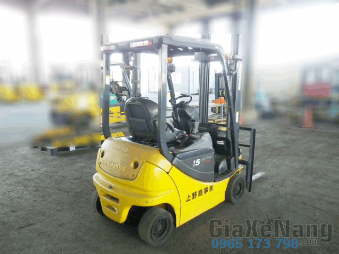 Xe nâng điện komatsu FB15-12-2009, xe nâng hàng 1500kg chiều cao nâng 4 mét