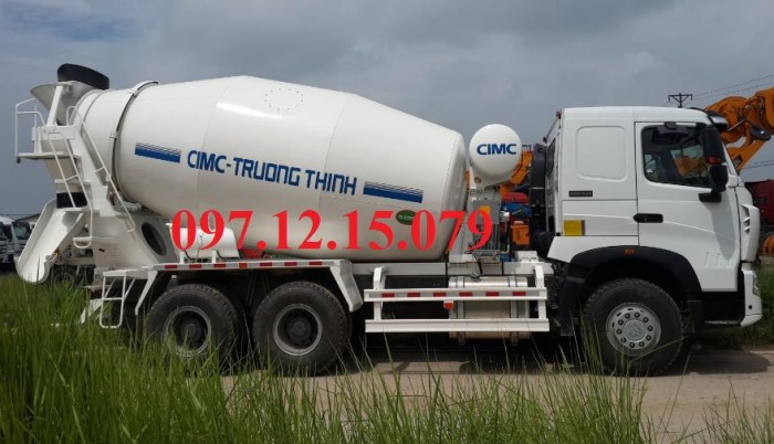Xe trộn bê tông howo 12 m3, máy 336 hp, bồn cimc thẩm quyến, sunhuk