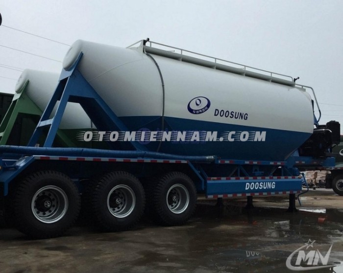 Bán sơ mi rơ moóc, rơmoóc bồn xitec chở xi măng rời, tro bay chất lượng tốt tải trọng cao giá rẻ