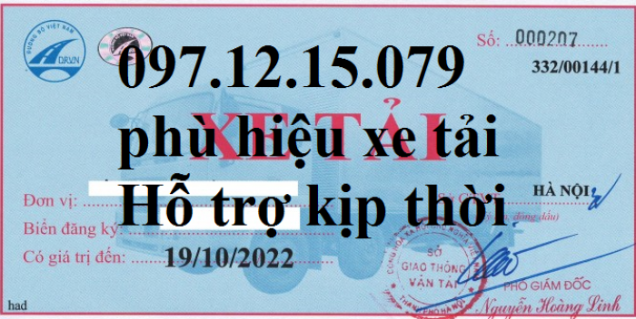 Xin giấy phép cấp phù hiệu xe tải nhanh nhất, giá rẻ nhất