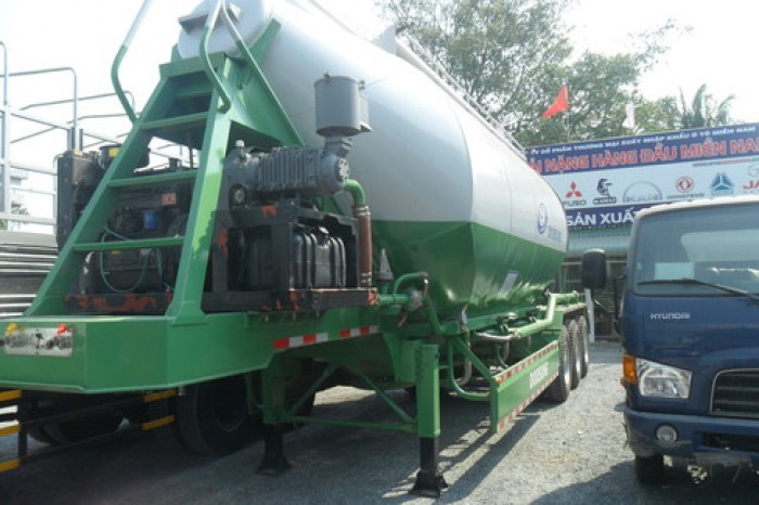 Cung cấp Sơ mi rơ moóc chở xi măng rời - 31m3 (3 trục-có máy nén khí)