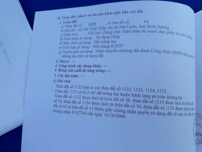 Đất gần đường DT 746,đường thông,đầu tư sin lời cao,xây trọ giá rẻ ,dân cư hiện hữu