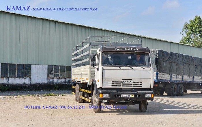 Xe tải thùng 53229 (6x4) thùng 9,1m màu xanh quân đội