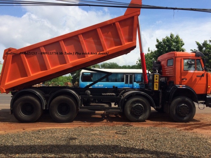 Xe ben 6540 (8x4) thùng 15m3 tại kamaz bình phước/ Kamaz Ben 4 giò nhập nguyên chiếc