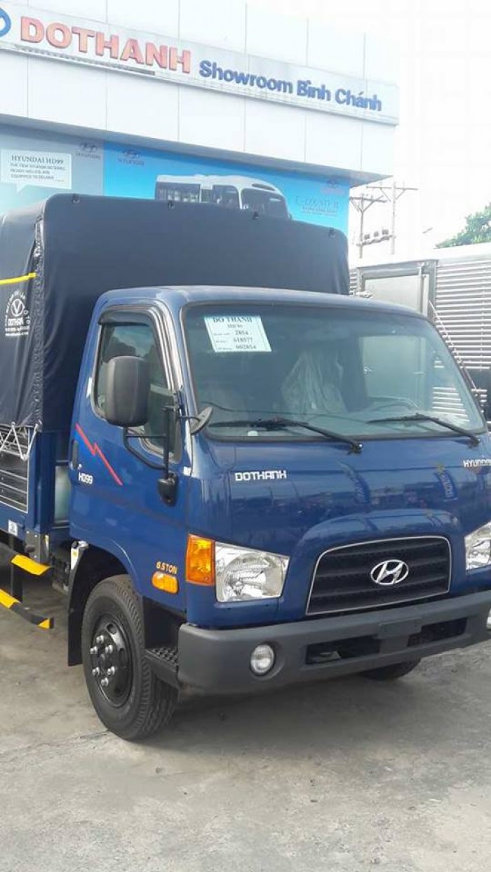 Xe Hyundai HD99 thùng mui bạt giá rẻ nhất miền nam - Xe hyundai HD99 Đô Thành - mua xe 6,5 tấn trả góp