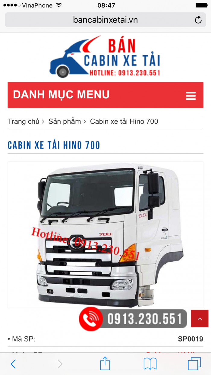Bán cabin xe tải - cabin xe tải