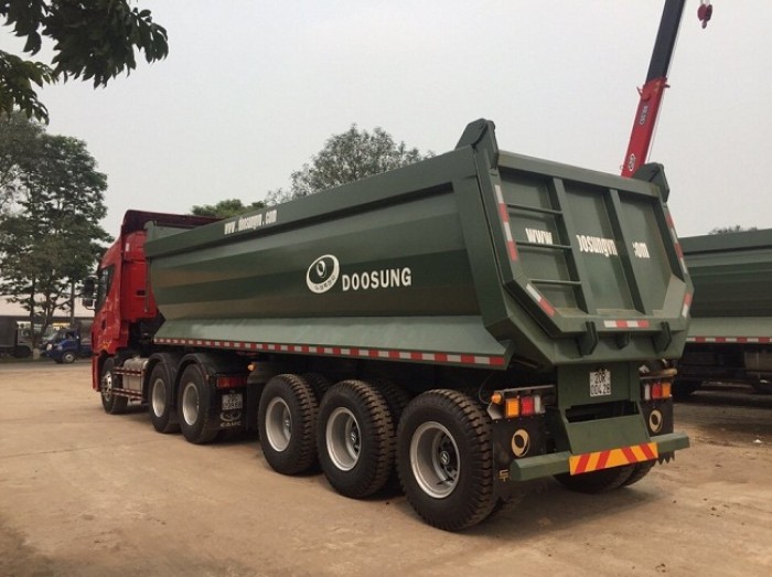 Sơmi rơ móoc ben Doosung DV-DSKS-230FCA-1 28 tấn thùng 24 khối (m3)