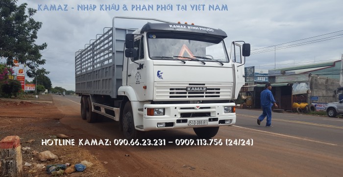 Xe tải thùng 65117 (6x4) 24t tại kamaz bình phước
