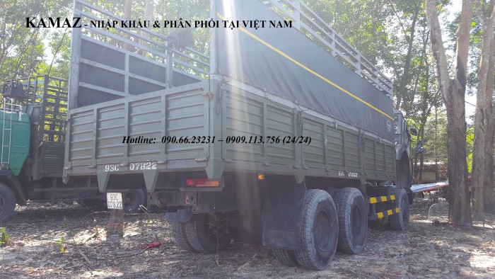 Xe tải thùng 53229 (6x4) 24 tấn / Tải thùng 3 chân Kamaz  tải trọng 14.7 tấn / 24 tấn