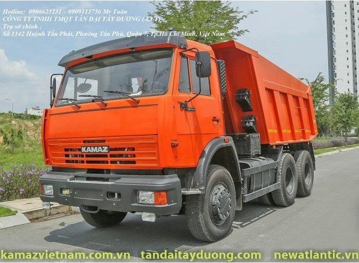 Xe tải tự đổ 65115 (6x4) thùng vát 10m3 | Kamaz 65115 ben nhập nguyên chiếc