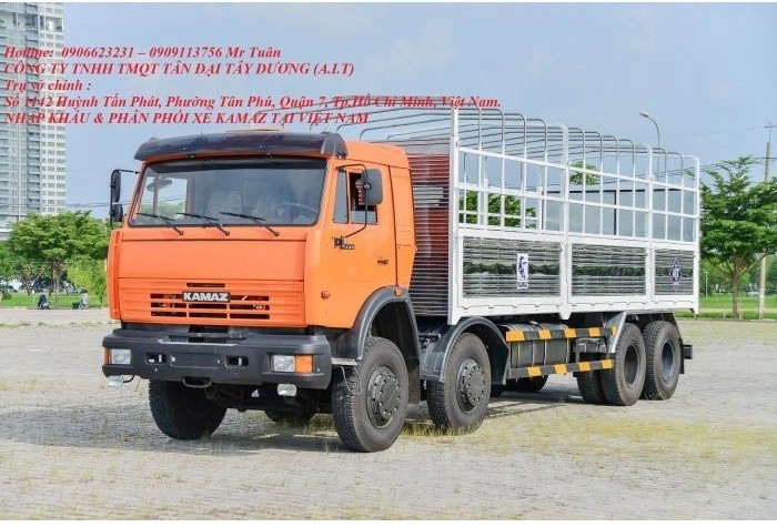 Xe tải Kamaz 4 giò | Kamaz 6540 thùng 9m nhập khẩu nguyên chiếc 2016
