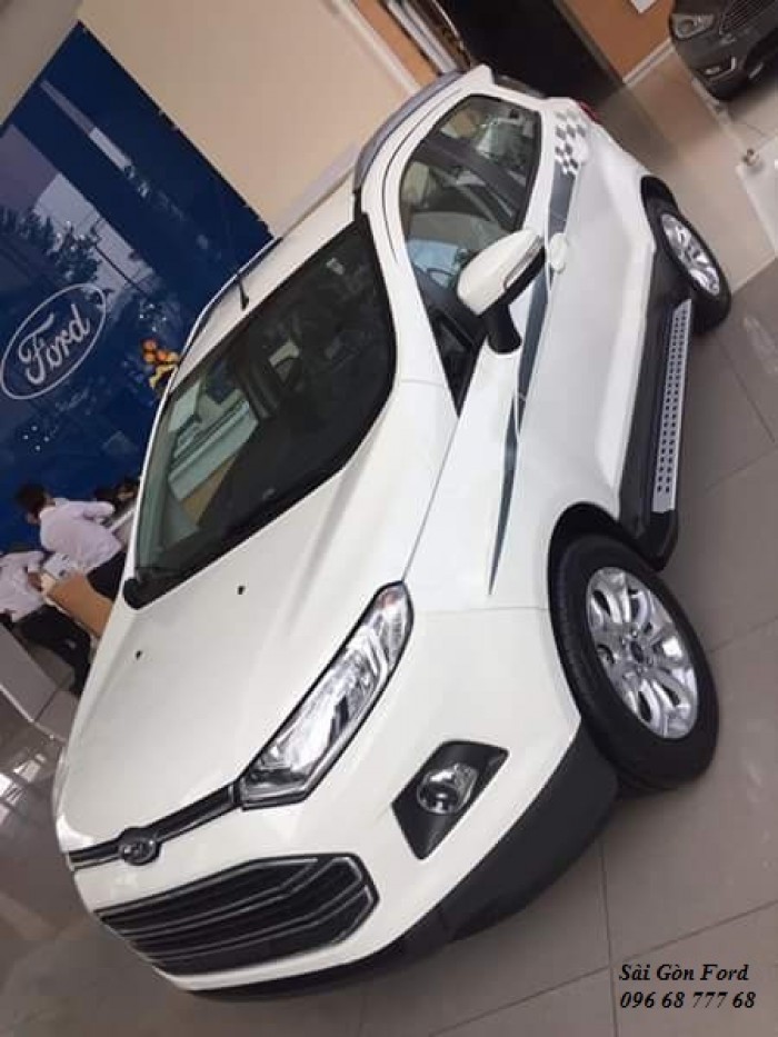 Khuyến Mãi Mua Ford Ecosport Titanium 1.5L, Số Tự Động, Màu Trắng Ngọc Trinh, Hỗ Trợ Vay 85%, Giao Xe Ngay