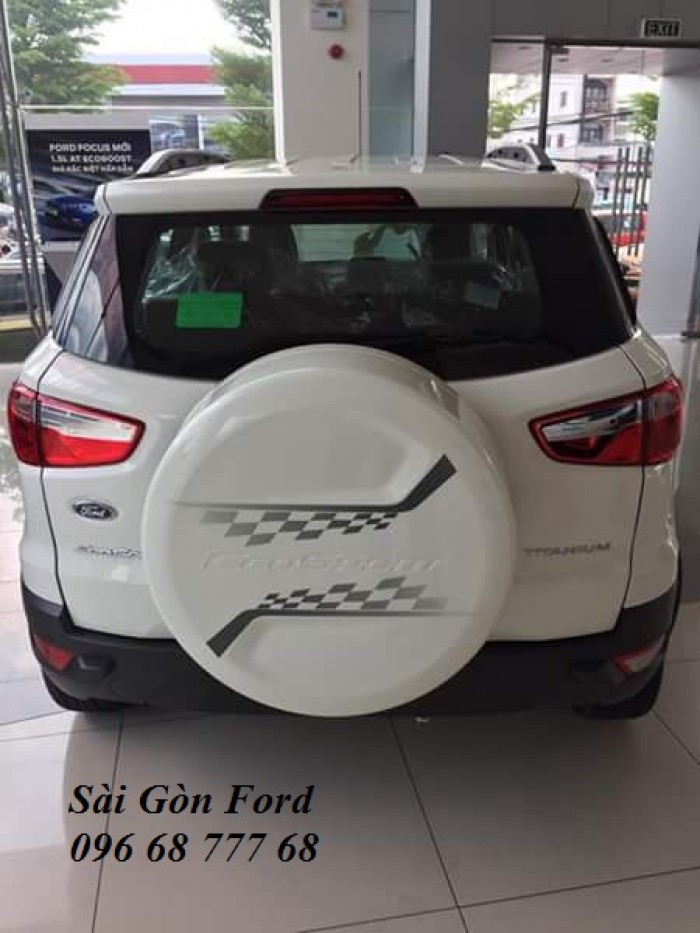 Khuyến Mãi Mua Ford Ecosport Titanium 1.5L, Số Tự Động, Màu Trắng Ngọc Trinh, Hỗ Trợ Vay 85%, Giao Xe Ngay