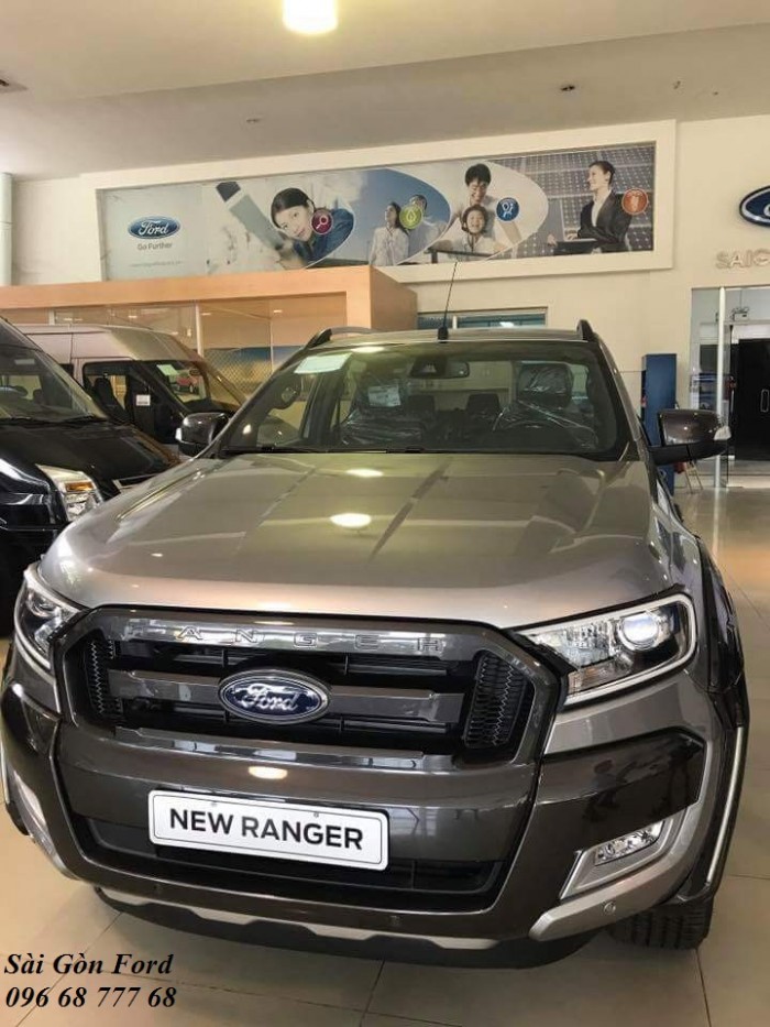 Khuyến Mãi Mua Ford Ranger Wildtrak 2.0L, Số Tự Động, Màu Nâu Hỗ Phách, Hỗ Trợ Vay 80%, Giao Xe Ngay