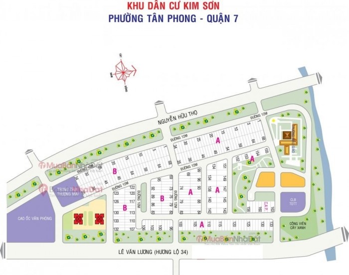 Bán đất chính chủ KDC Kim Sơn Q7,DT:100m,giá: 6 tỷ 4