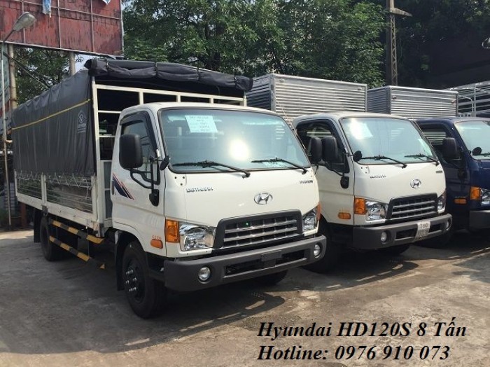 Xe tải Hyundai 8 tấn - Xe Hyundai HD120s 8 tấn - Tặng 100 lít dầu + Bảo hiểm thân xe