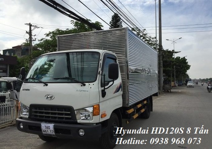 Xe tải Hyundai 8 tấn - Xe Hyundai HD120s 8 tấn - Tặng 100 lít dầu + Bảo hiểm thân xe