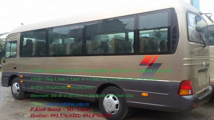 Bán xe Du lịch trả góp 29/34/39 chỗ Hyundai Tracomeco, Heaco, Đồng Vàng