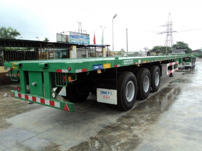 Rơ mooc CIMC, Xe rơ mooc sàn CIMC, Giá rơ mooc sàn CIMC Chuyên chở container, Giá 300tr giao xe ngay