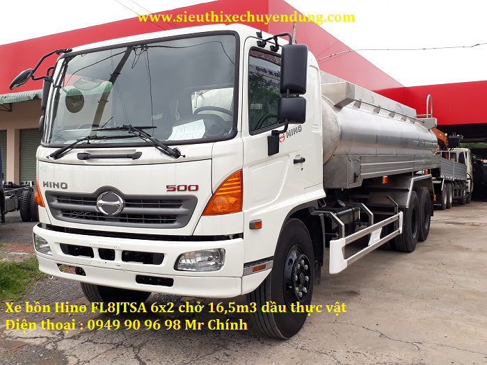 Xe bồn Hino chở dầu thực vật