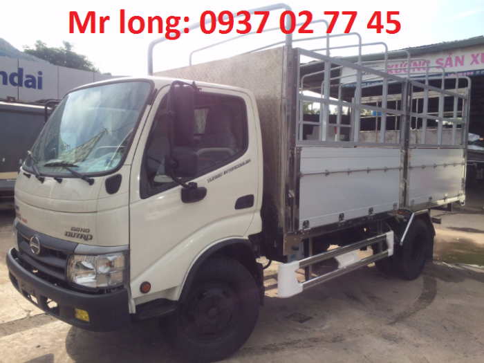 Xe hino 5 tấn , xe tải mui bạt hino 5 tấn , hino dutro đóng thùng mui bạt , hino WU342L mui phủ , giá xe hino 5 tấn