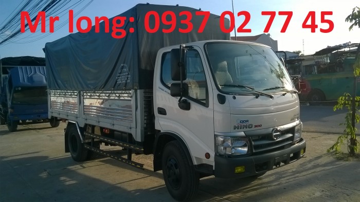 Xe hino 5 tấn , xe tải mui bạt hino 5 tấn , hino dutro đóng thùng mui bạt , hino WU342L mui phủ , giá xe hino 5 tấn