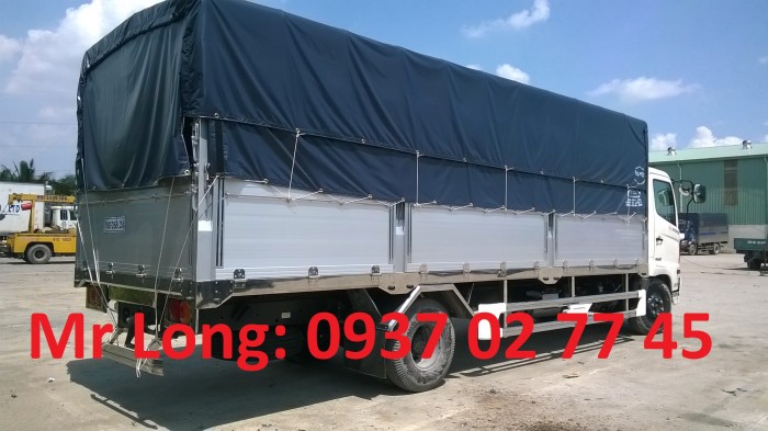Xe tải Hino FC9JLTA mui bạt , Xe Hino 6T2 mui bạt thùng dài , xe mui bạt Hino FC9JJSW 6 tấn 2 thùng dài 6,7m