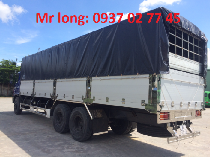 Hino FL8JW7A mui bạt , xe tải Hino 15 tấn mui phủ , xe tải Hino 3 chân tải trọng 15 tấn ,  xe tải Hino FL8JTSL thùng mui bạt bửng nhôm , đại lý xe tải Hino .