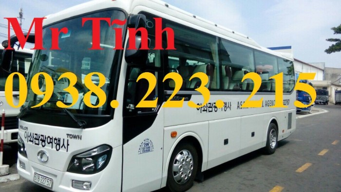 Bán xe 29 chỗ bầu hơi universe mini thaco tb82 mới trả góp 85%, giao liền