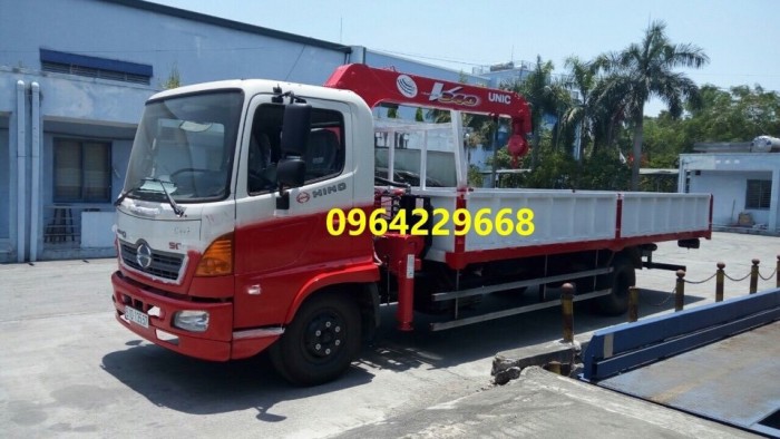 Xe HINO FC9 Gắn Cẩu 3 Tấn 3 Đốt