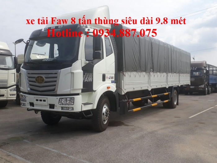Xe tải faw 8 tấn (8t) thùng siêu dài 9.8 mét - bán xe tải Faw 8 tấn nhập khẩu thùng dài 9.8m