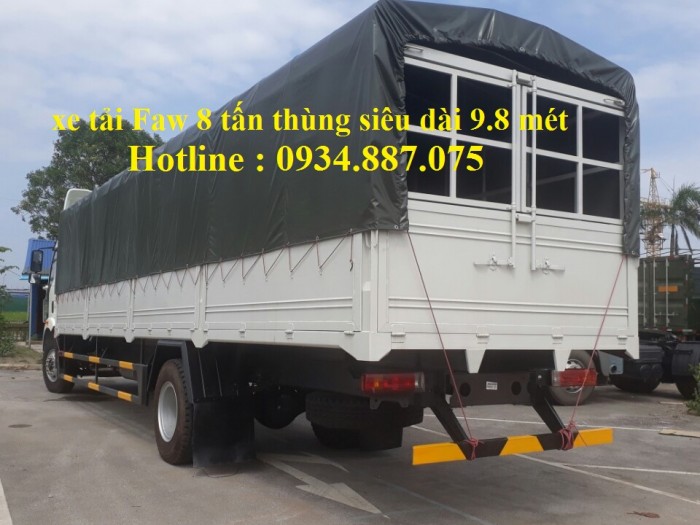 Xe tải faw 8 tấn (8t) thùng siêu dài 9.8 mét - bán xe tải Faw 8 tấn nhập khẩu thùng dài 9.8m