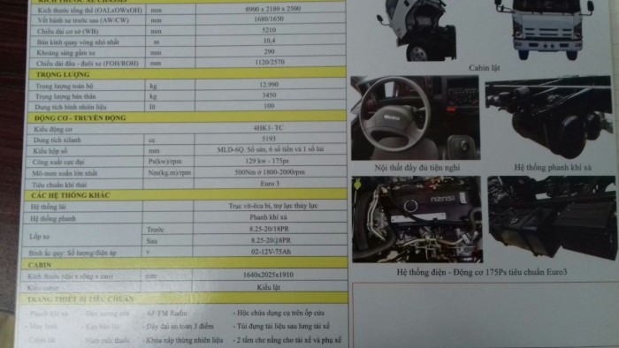 Xe tải ISUZU  VM 8T2-Bán Xe Trả Góp