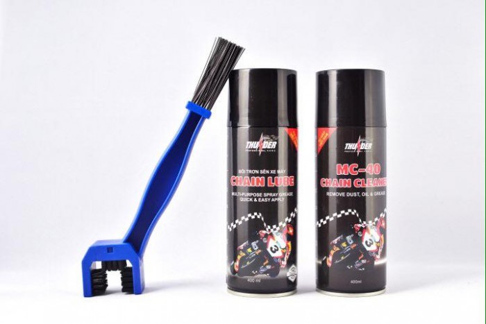 Bộ chăm sóc bảo dưỡng sên THUNDER 400ml , vệ sinh sên MC 40 , va bàn chải