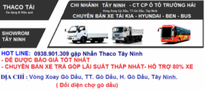 Tây ninh,giá xe tải ben tây ninh, bán xe tải Kia K165S/ Kia 2T4 đời 2017